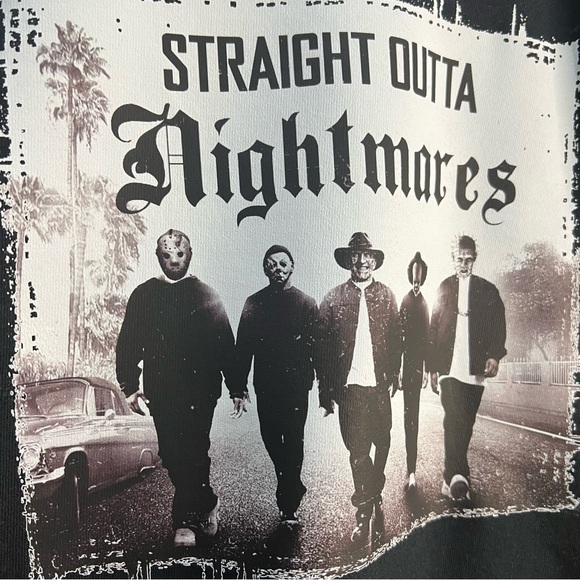 Straight Outta Nightmares Horror Tee - Picture 2 of 3